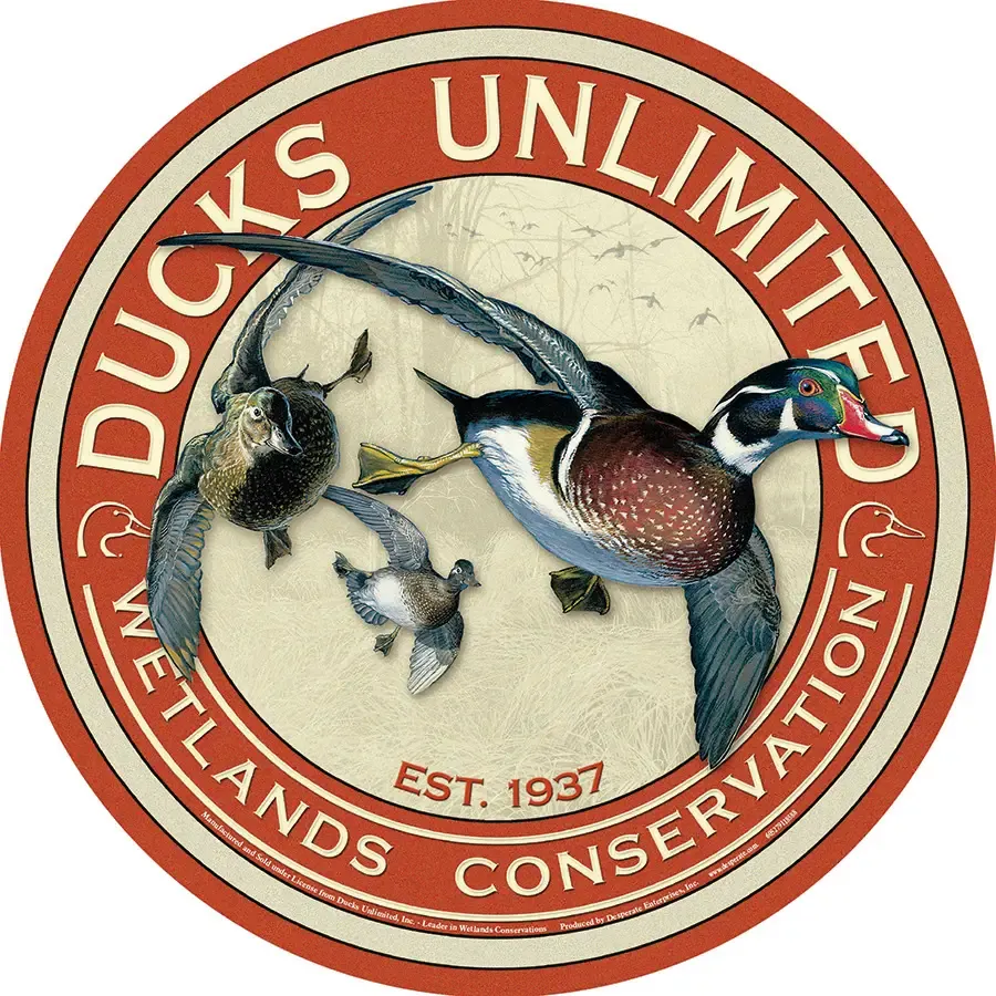 Ducks Unlimited Round Tin Sign