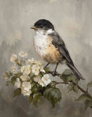 Vintage Bird Floral