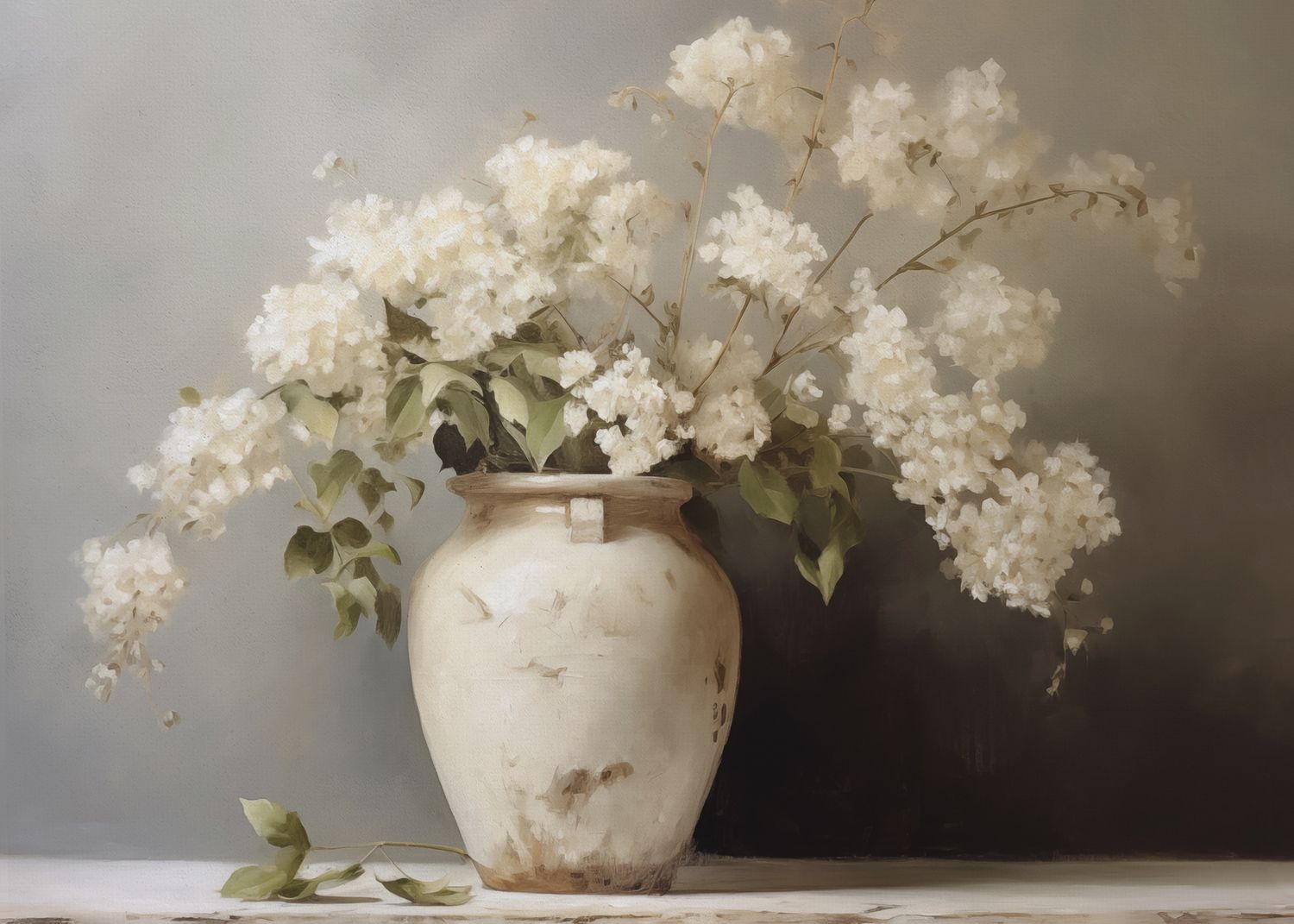 Hydrangeas in Vintage Vase