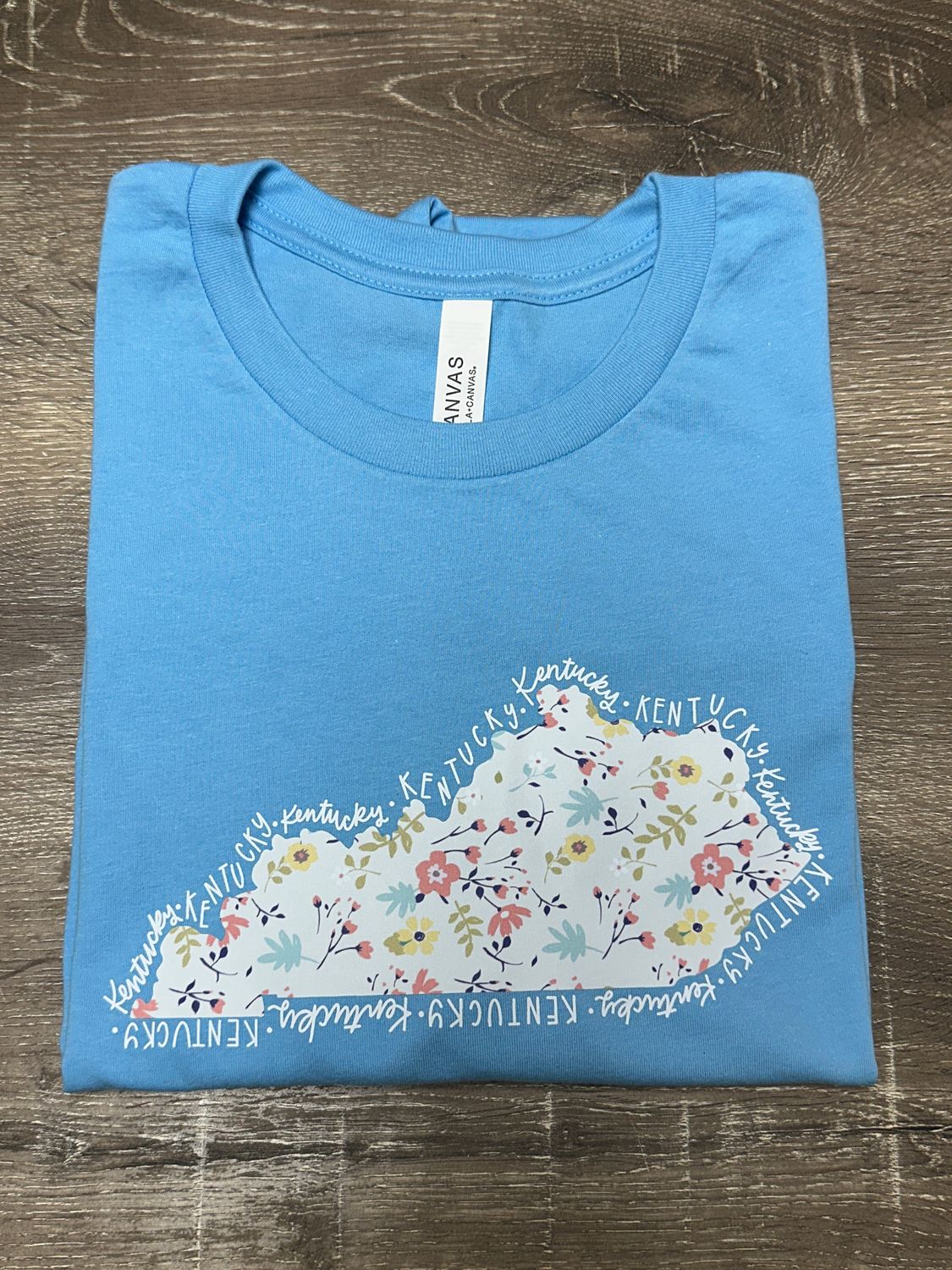 Floral KY Tee-Ocean Blue