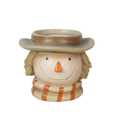 Scarecrow Head Pillar Holder