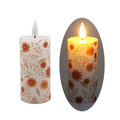 4" Fall Flowers Votive Candle