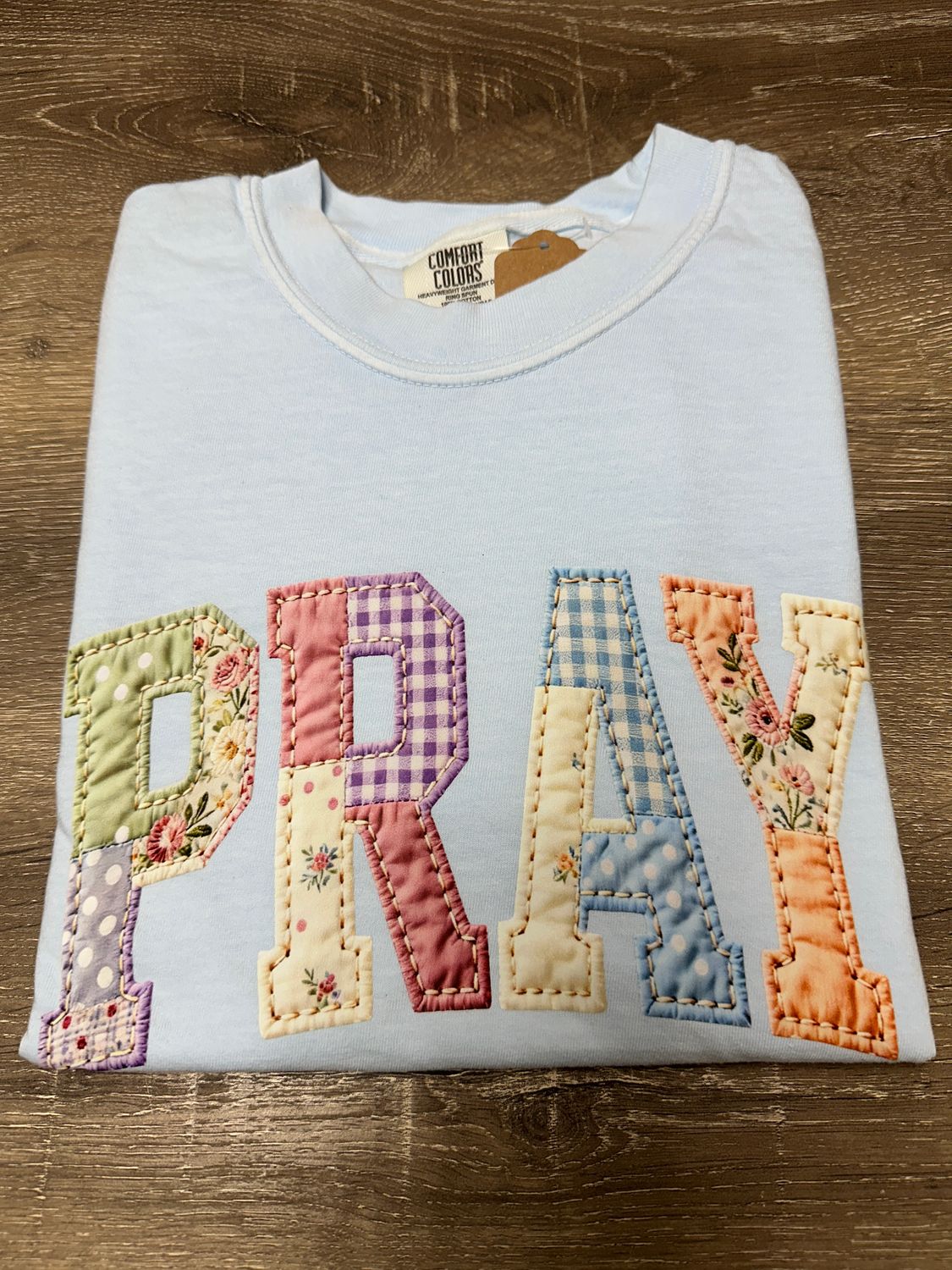 Pray Tee-Chambray
