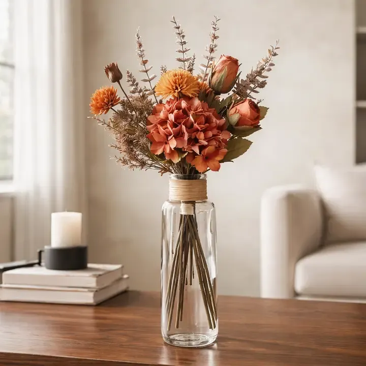 15" Rust Hydrangea Pick