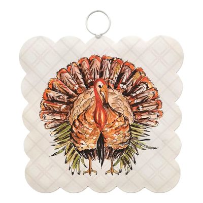 Festive Turkey Mini Scallop Art
