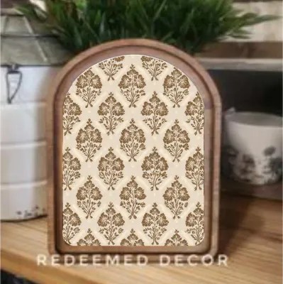 Brown Antique Floral