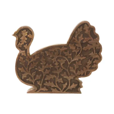 Dark Wood Carved Turkey