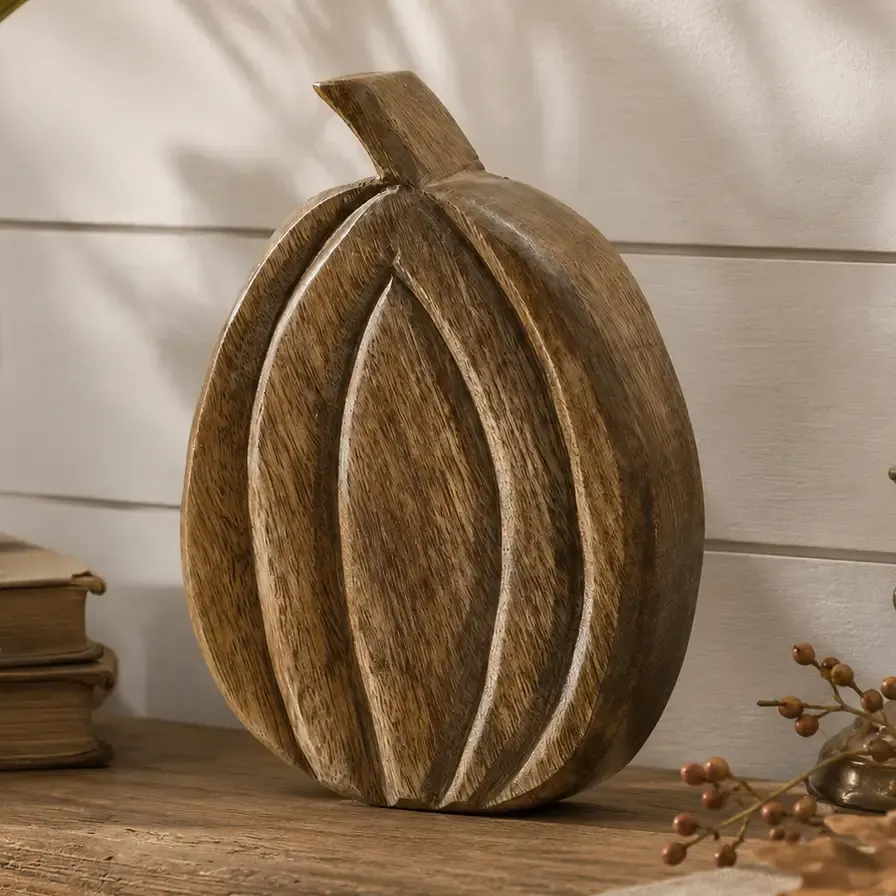 Walnut Wood Pumpkin