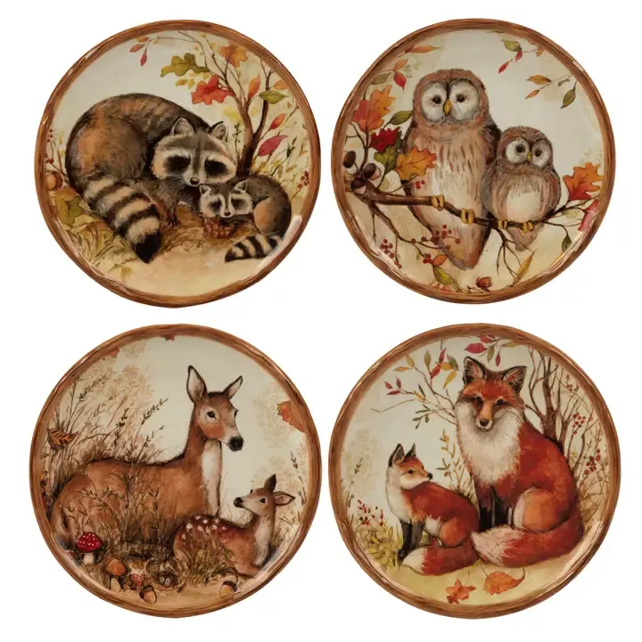 6" Pine Forest Fall Plates