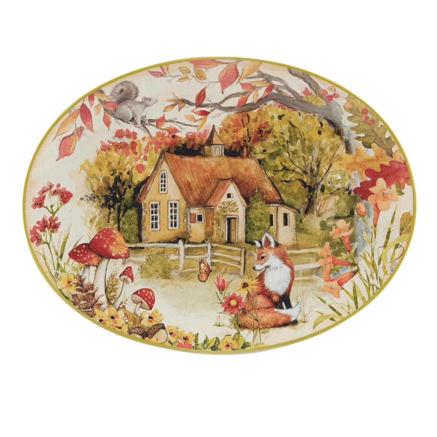 Woodland Critters Fall Platter