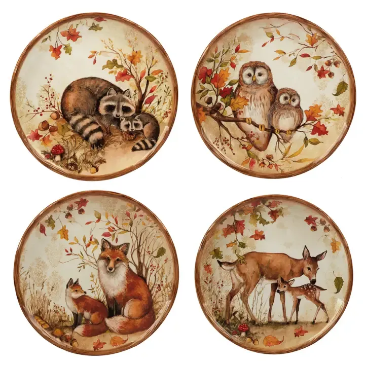 8.5" Pine Forest Fall Plates