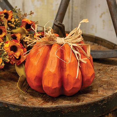Orange Carved Pumpkin
