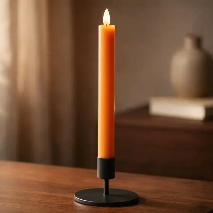 10" Orange Taper Candles-2PK