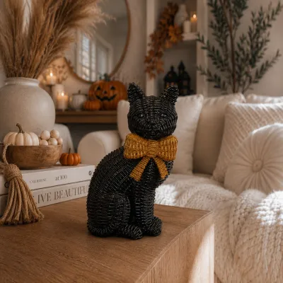 Farmhouse Halloween Black Cat