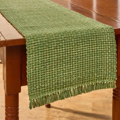 Loden Green Tweed Table Runner