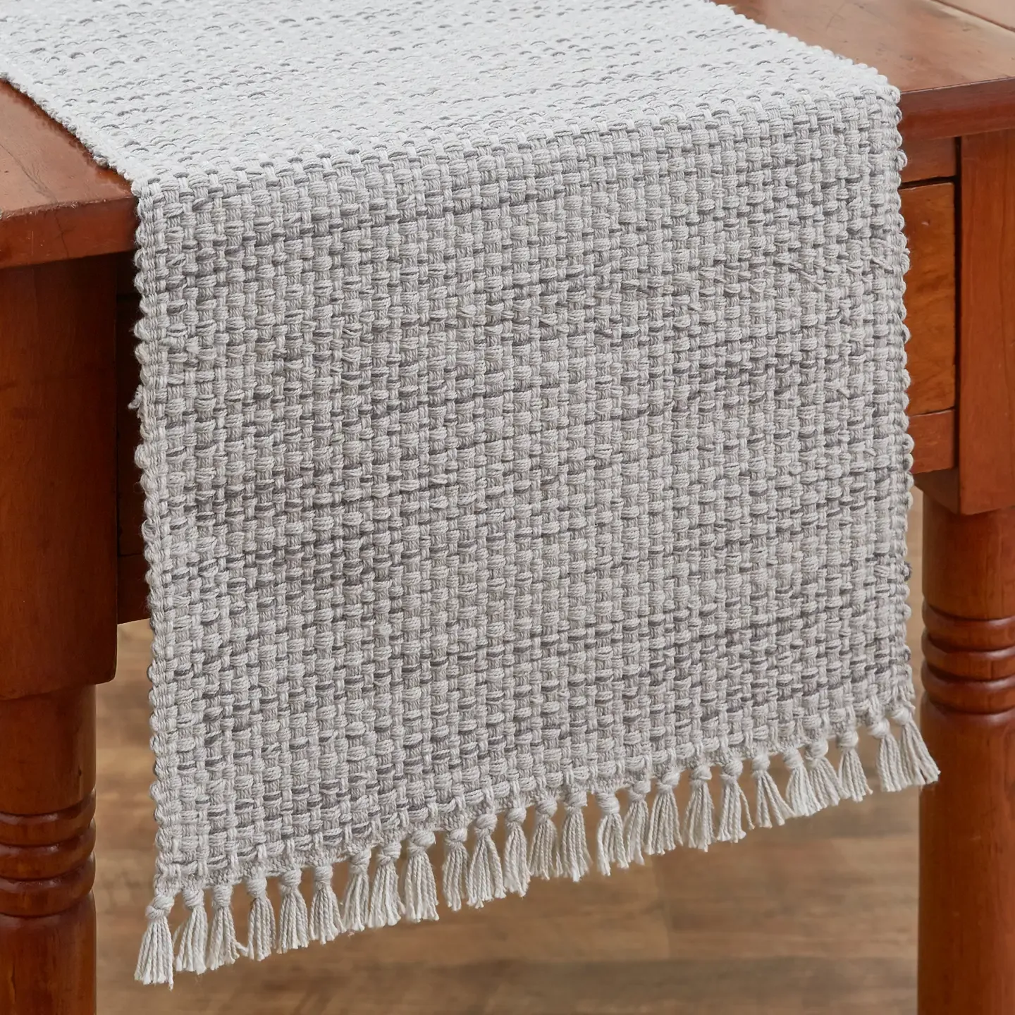 Basketweave Cotton Table Runner