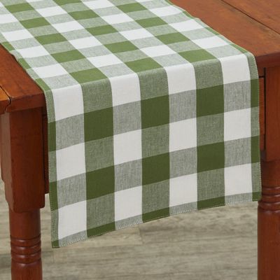 Wicklow Check Sage Green Table Runner