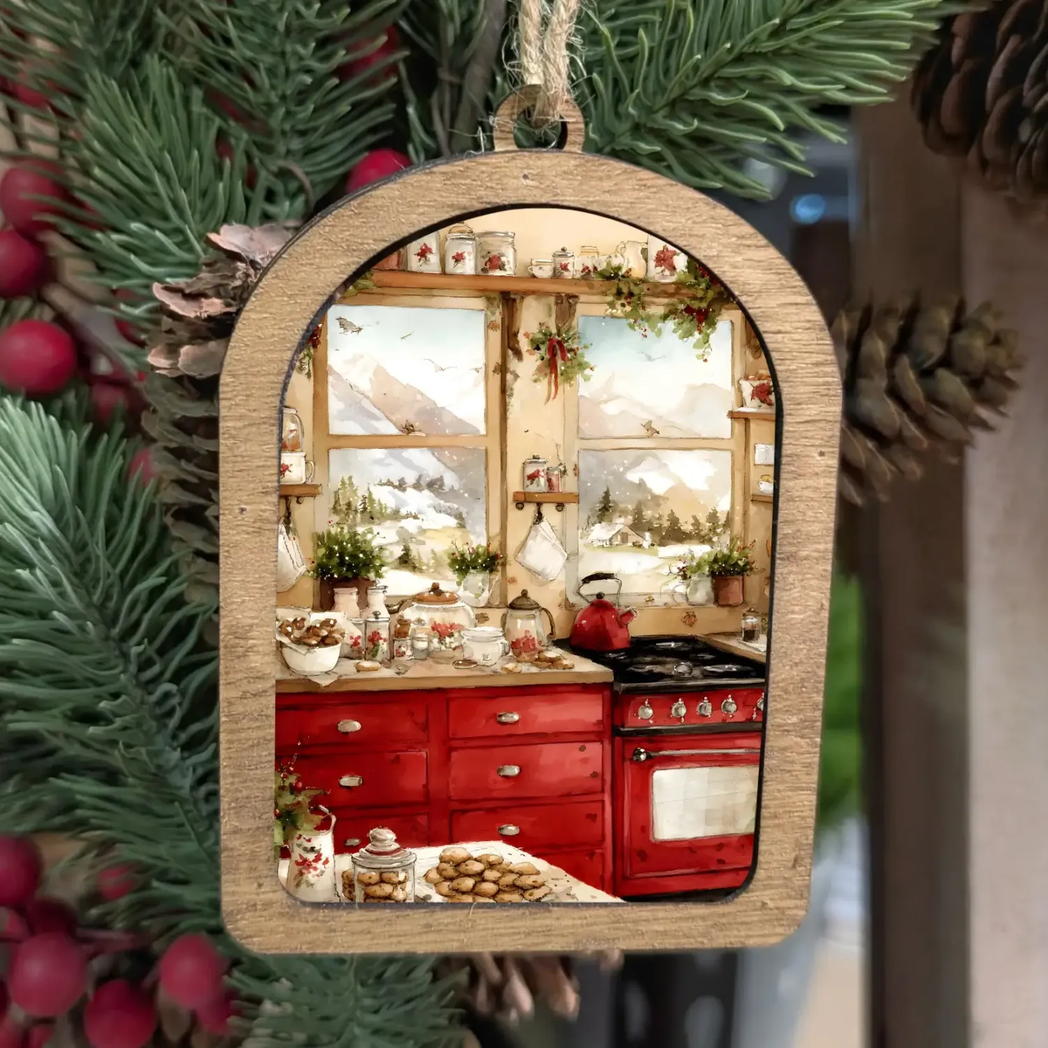Cozy Christmas Kitchen Ornament