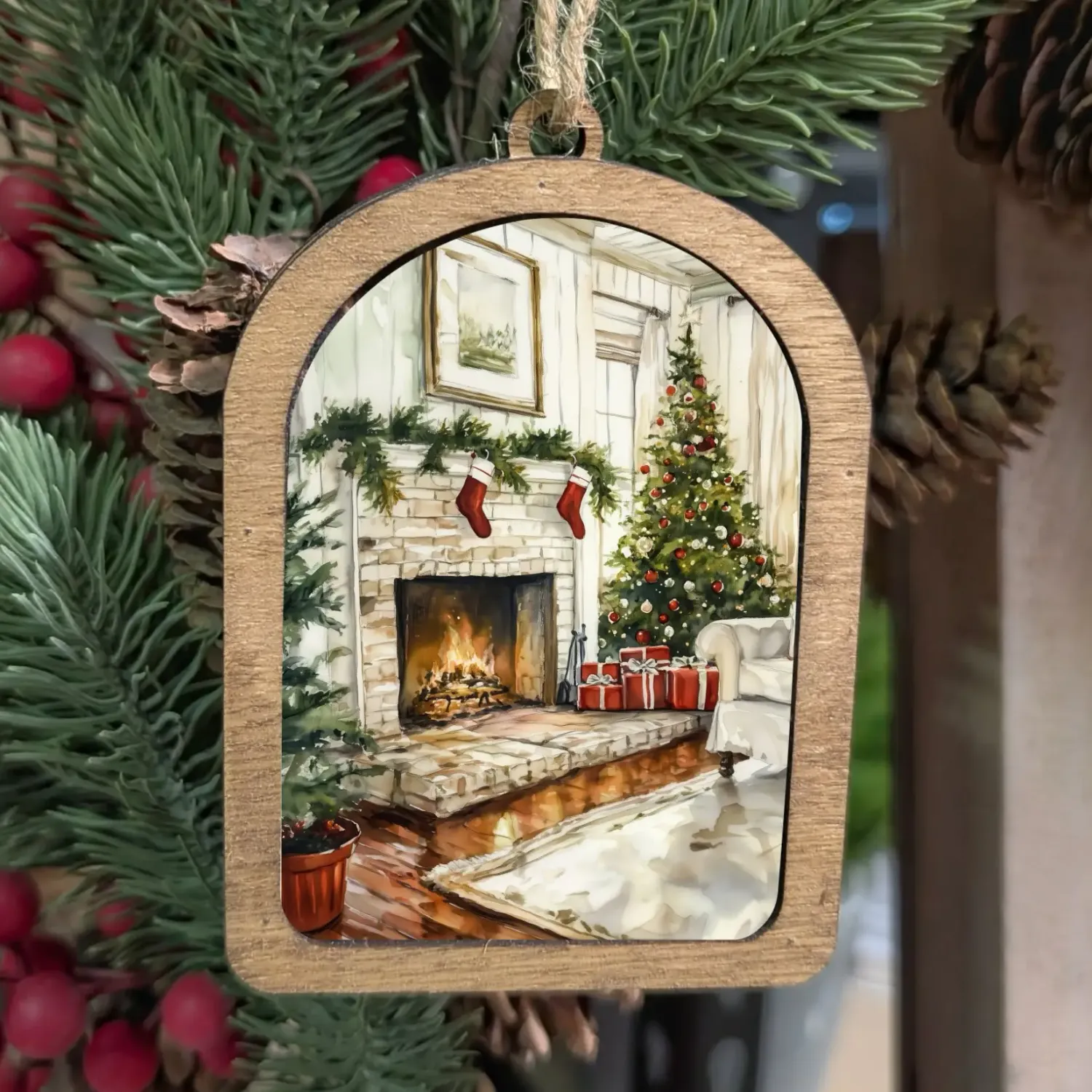 Christmas Fireplace Ornament