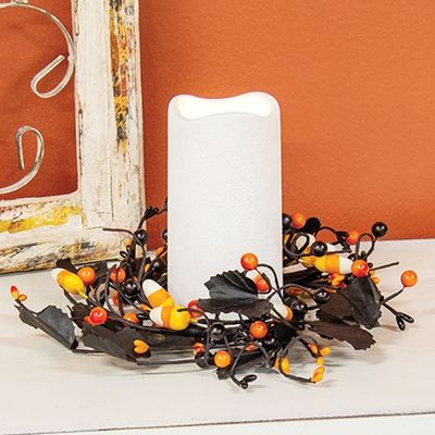 3.5" Spooky Candy Corn Candle Ring