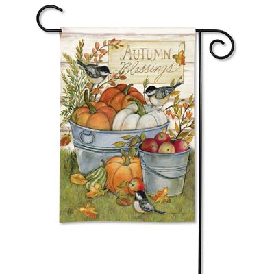 Fall Buckets Garden Flag
