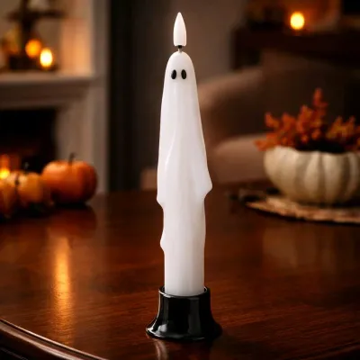 10" Ghost Taper Candles-2PK