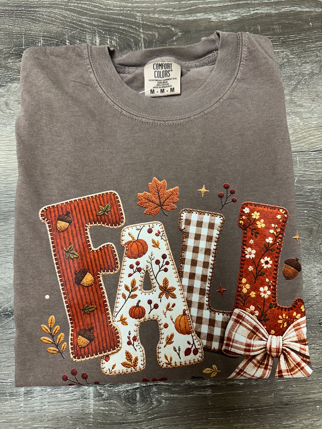 Fall Bow Tee-Espresso