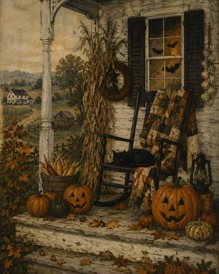Rustic Halloween Cottage