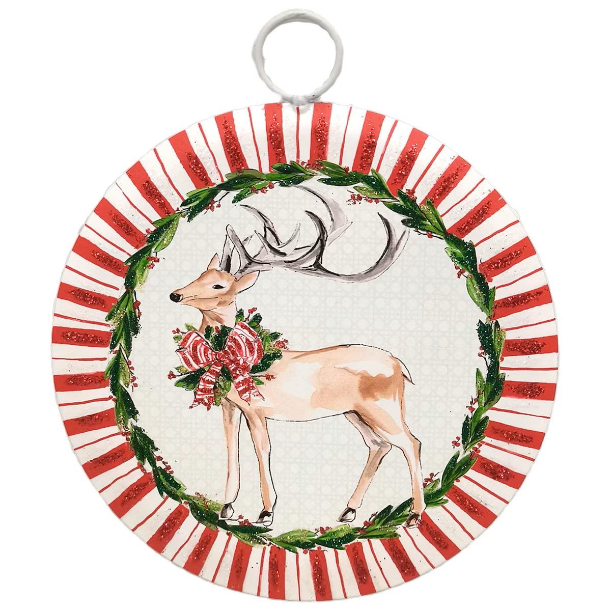 Traditional Tidings Reindeer Mini Scallop Art