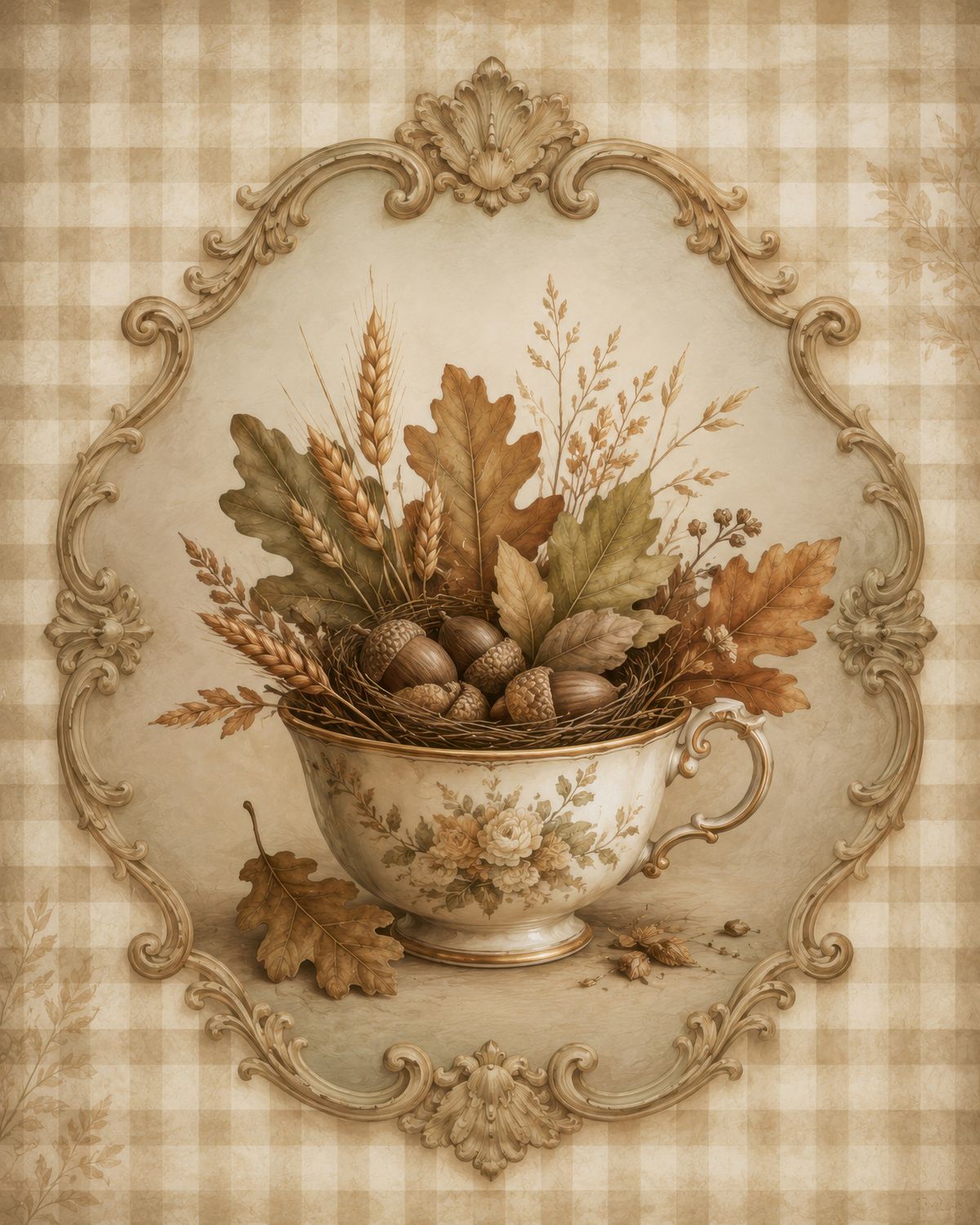 Autumn Acorn Teacup