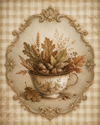 Autumn Acorn Teacup