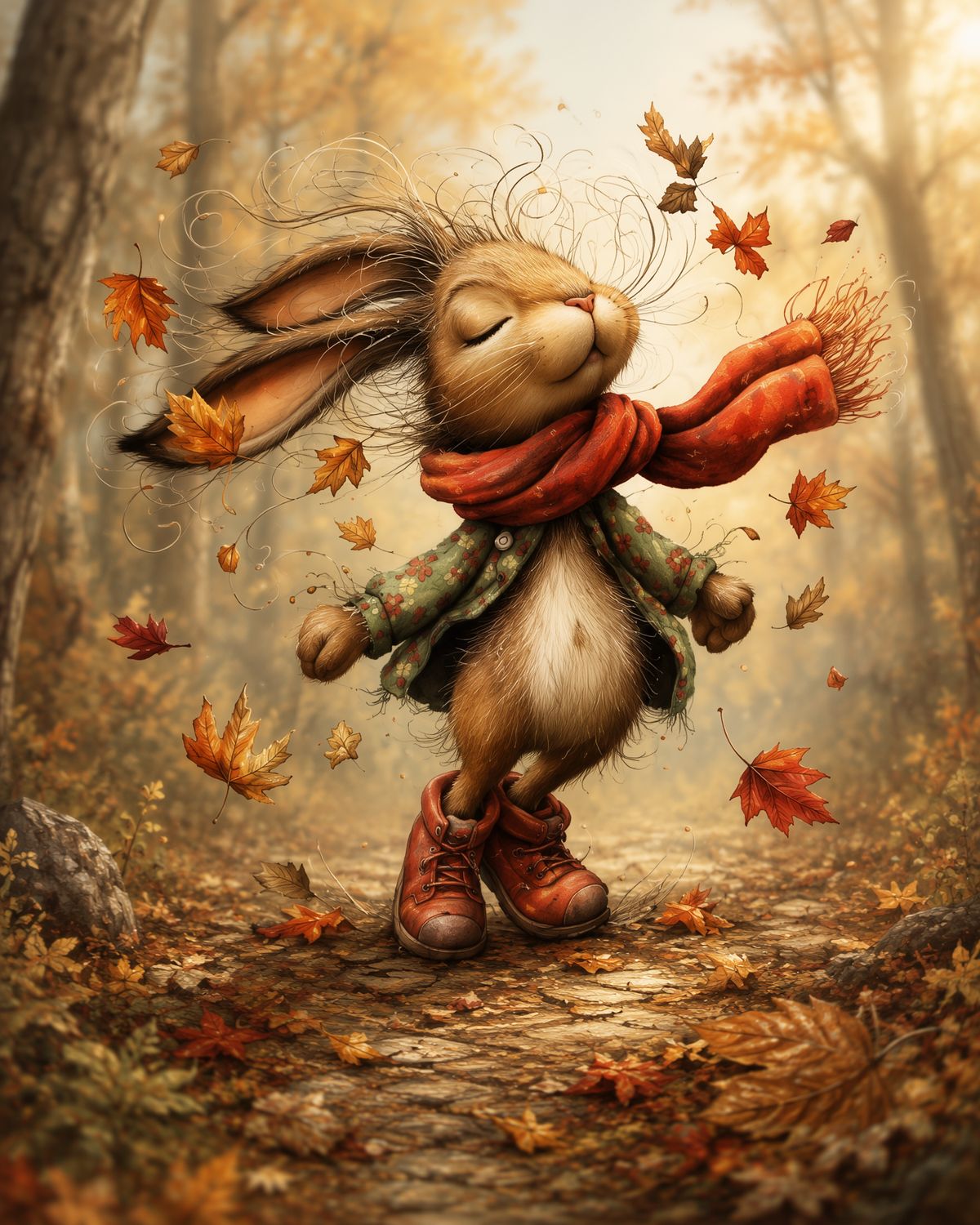 Autumn Dancing Rabbit