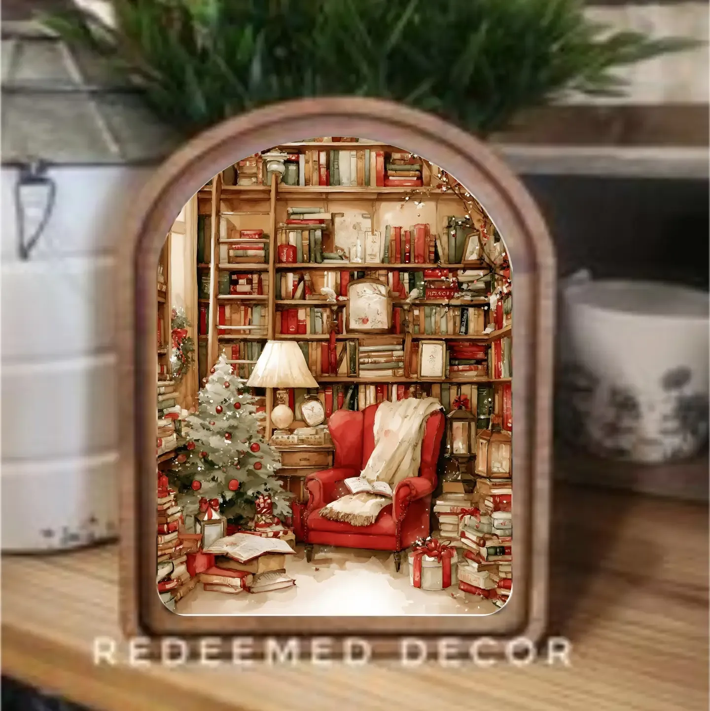 Cozy Christmas Reading Nook