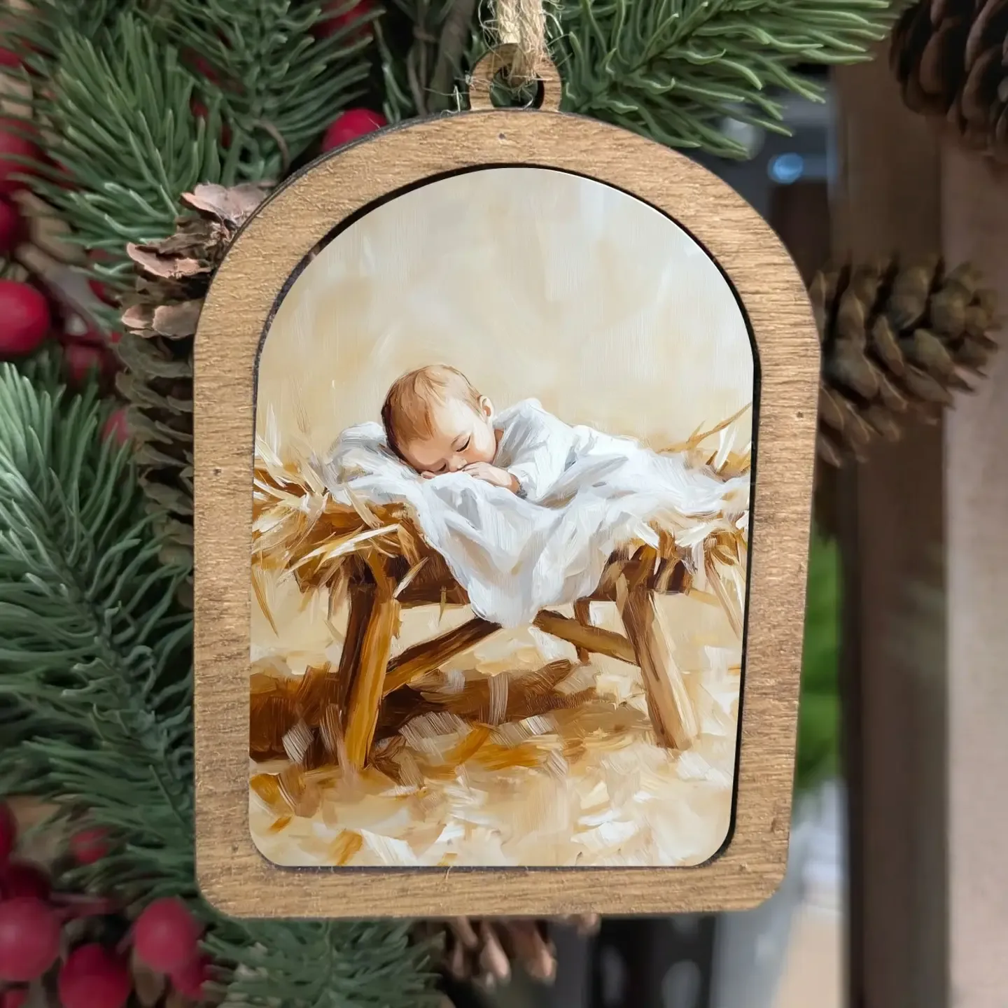 Manger Ornament