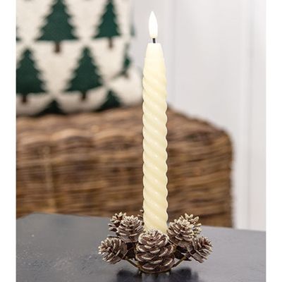 1" Champagne Pinecone Candle Ring