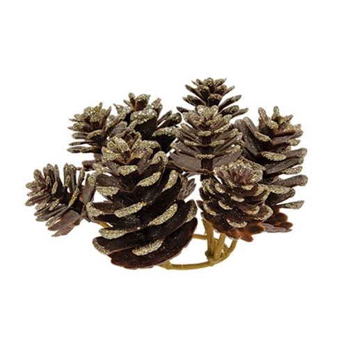 1" Champagne Pinecone Candle Ring