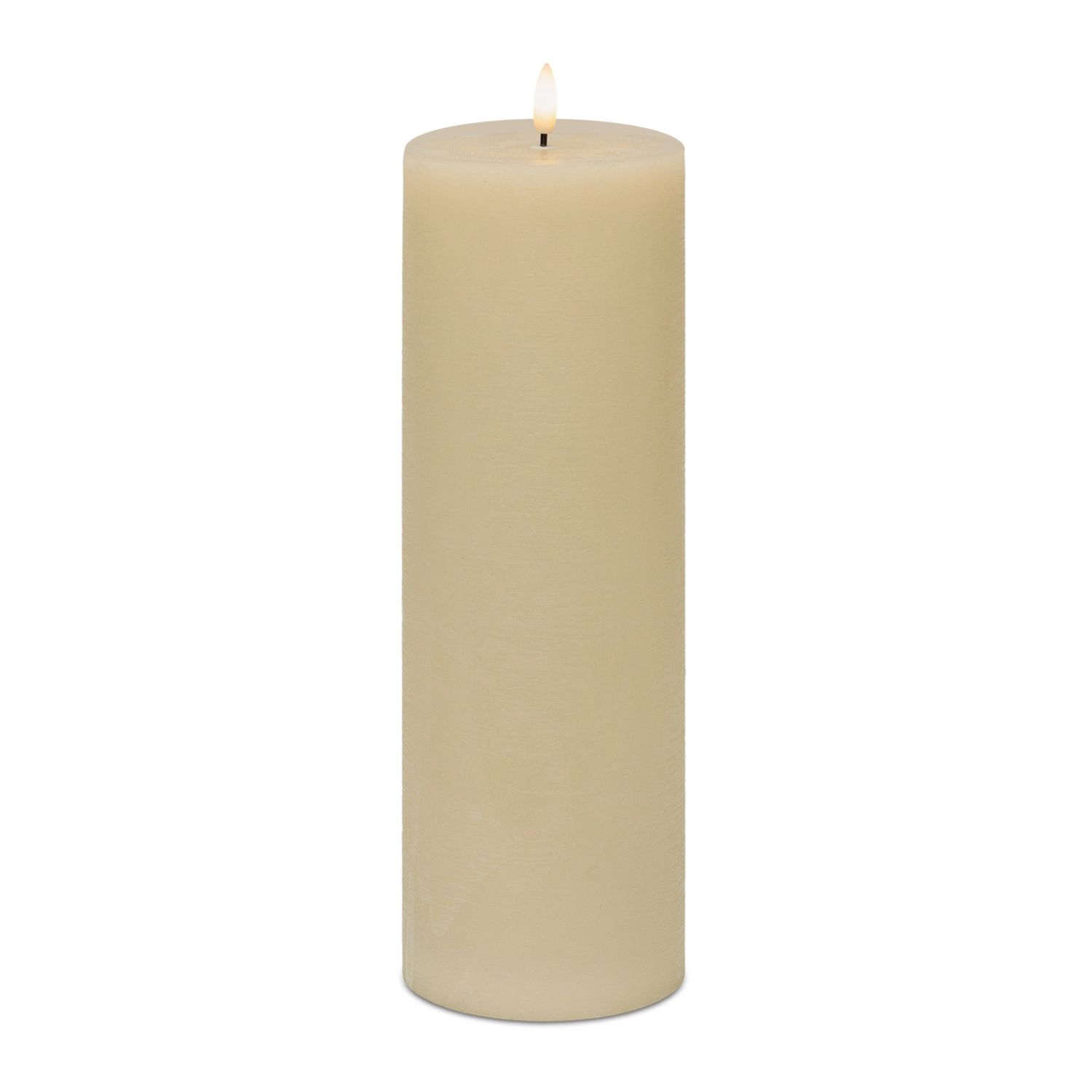12" FIA Wick Cream Pillar Candle