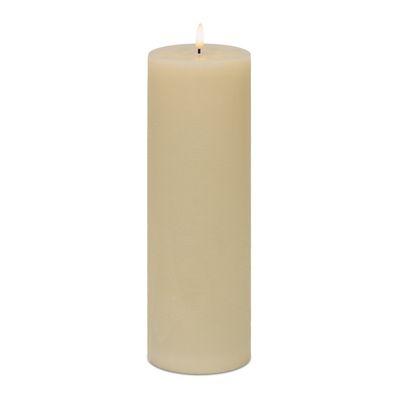12" FIA Wick Cream Pillar Candle