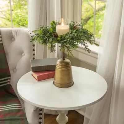 Gold Bell Pillar Holder