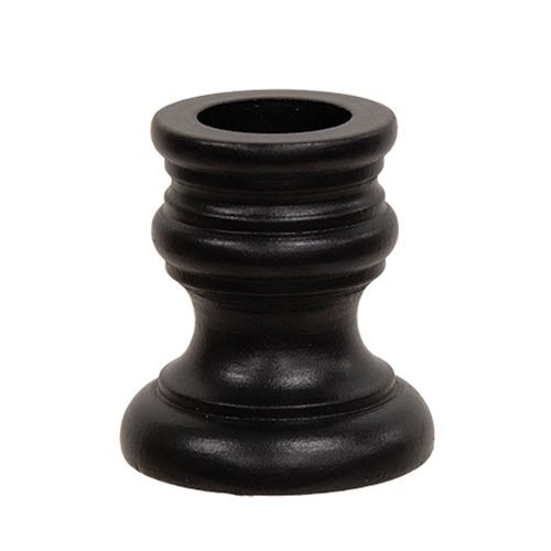Black Painted Wood Taper Holder