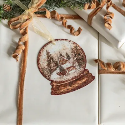 Cabin Snow Globe Ornament