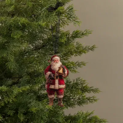 Santa with Bell Ornament