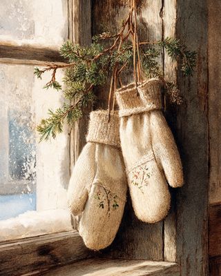 Vintage Christmas Mittens