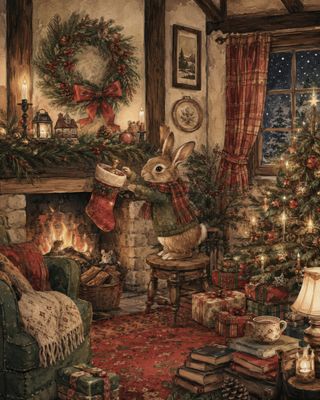 Festive Christmas Rabbit