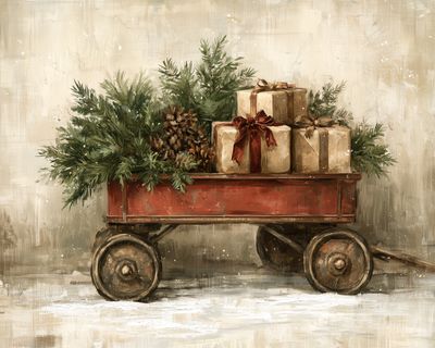 Vintage Red Wagon