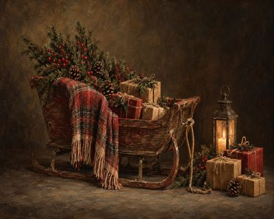 Rustic Christmas Sleigh