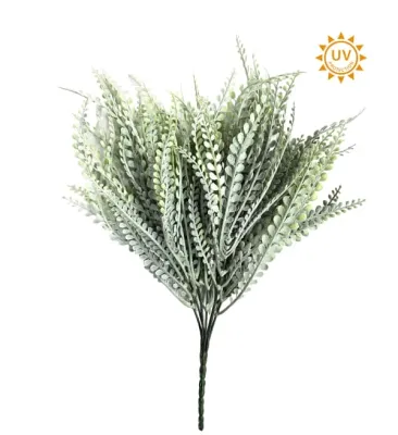 15" Frosted Sage Green Bead Grass Pick