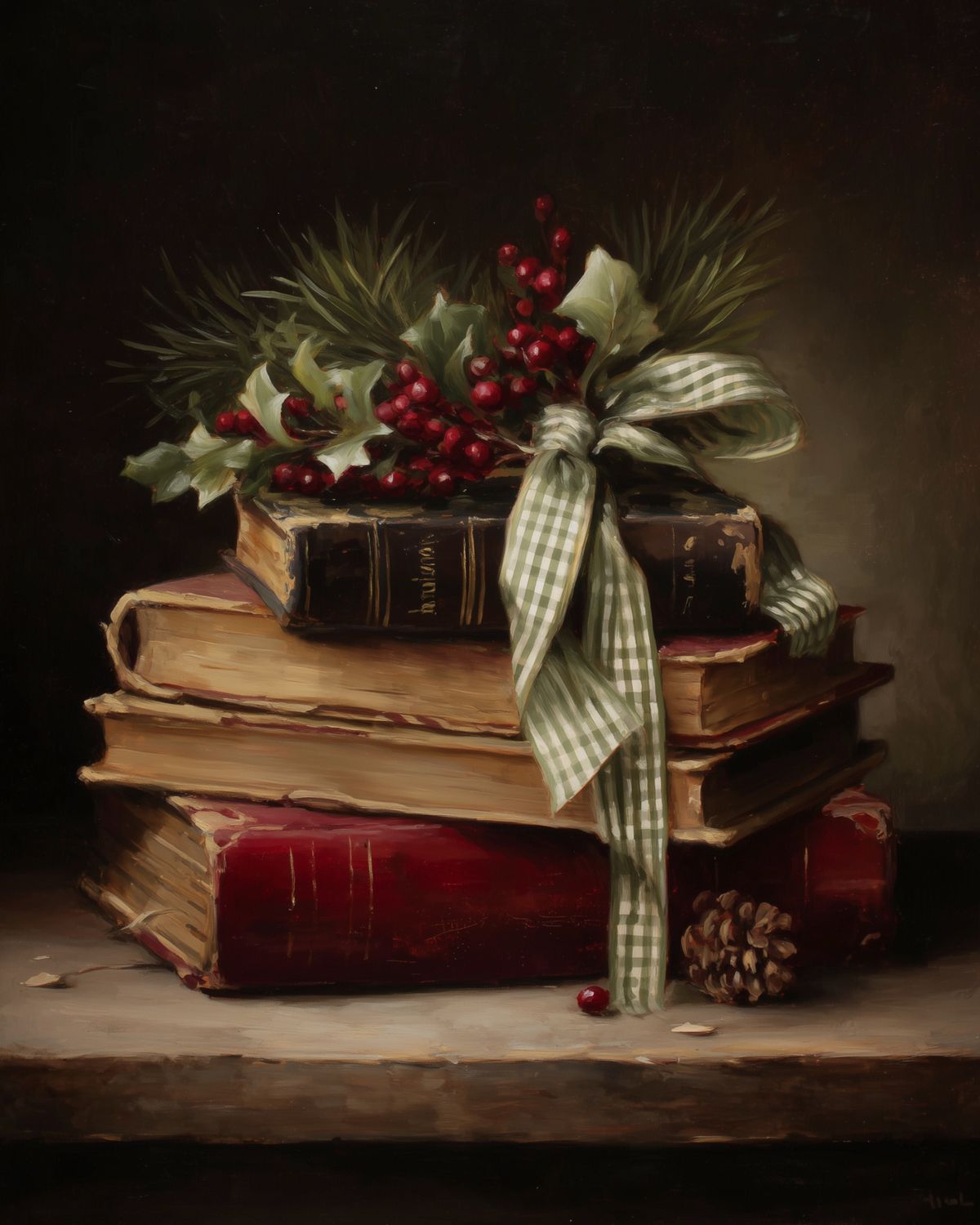 Holiday Book Stack