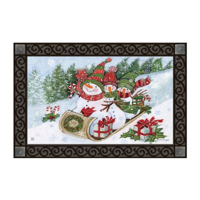 Sledding Snowman MatMate