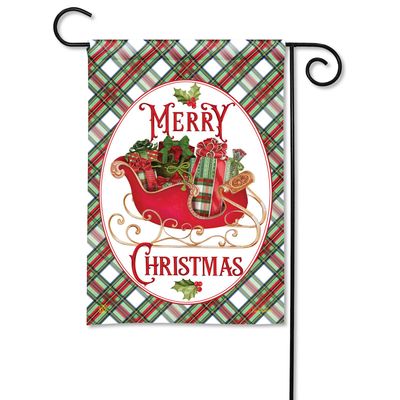 Tartan Sleigh Garden Flag